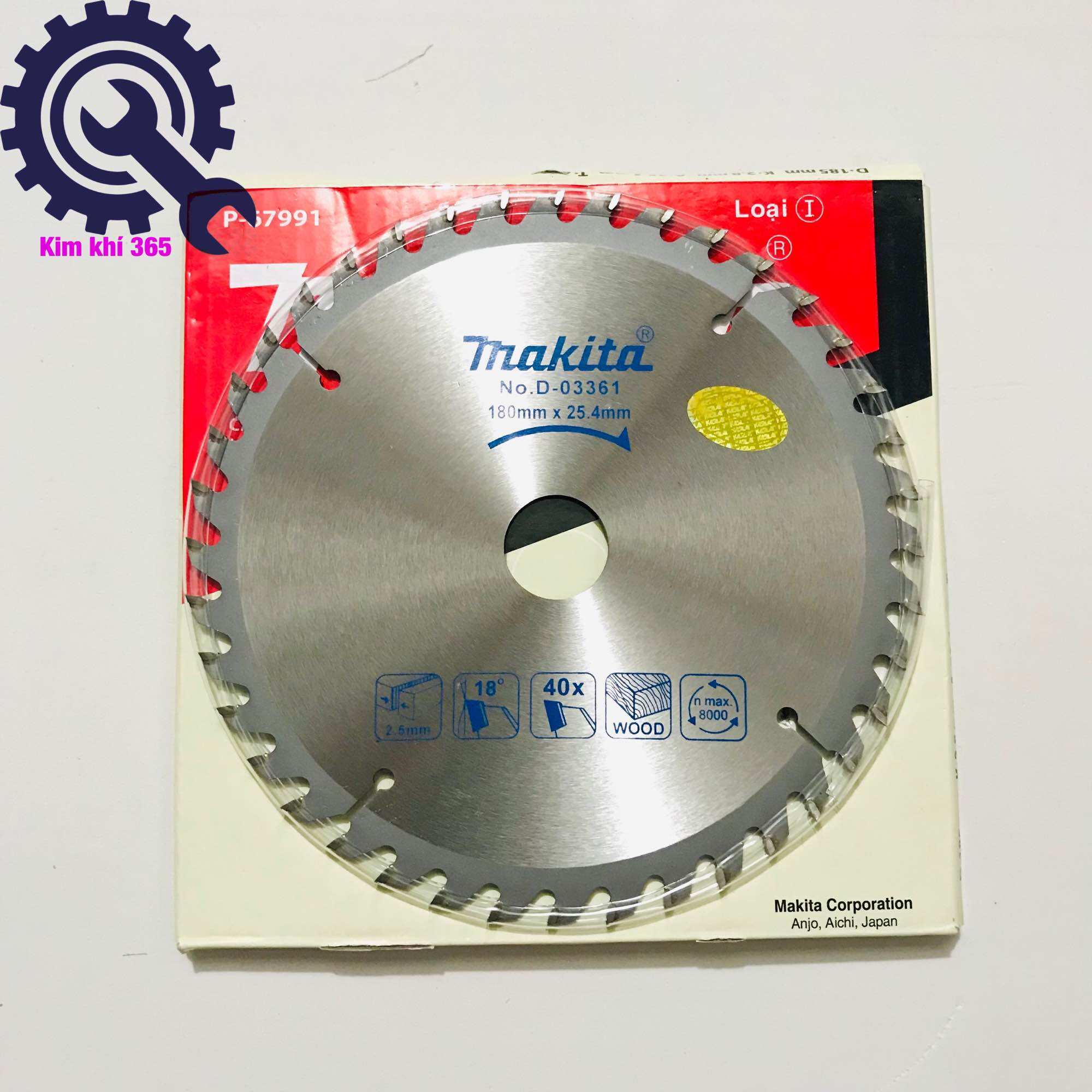 Lưỡi cưa, cắt gỗ makita 180mm