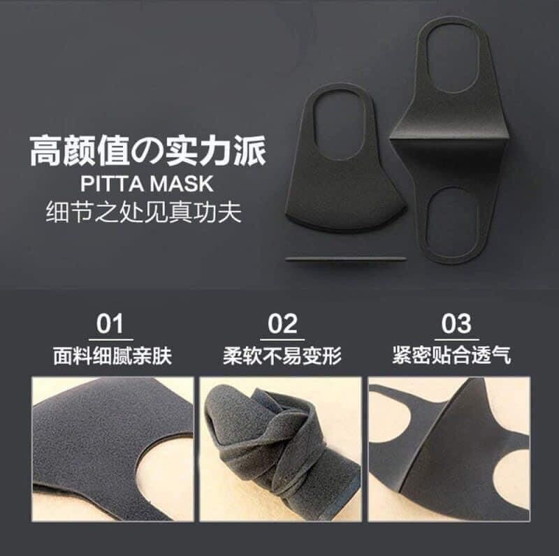 Khẩu trang Pitta mask Nhật Bản set 3 chiếc