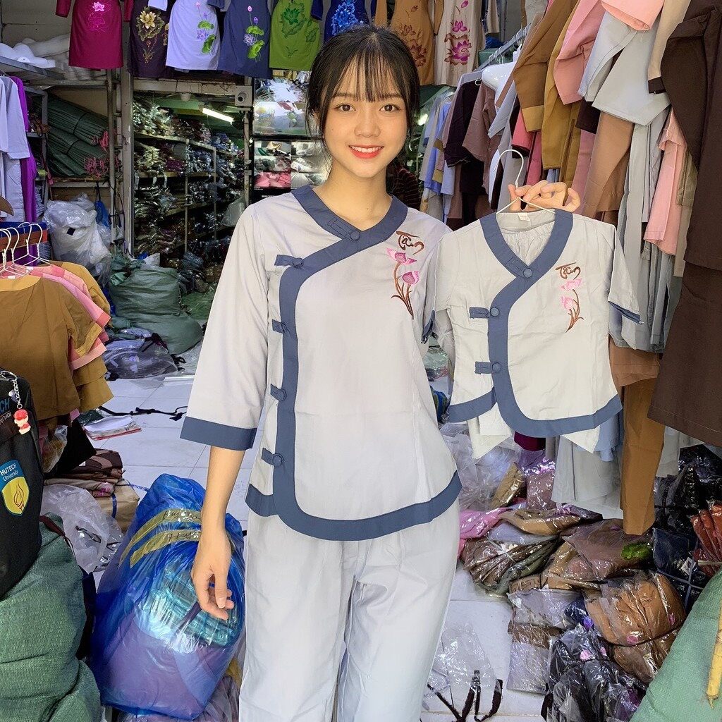 ĐỒ LAM ĐI CHÙA - MẪU NỮ TIM PHỐI LOẠI 1