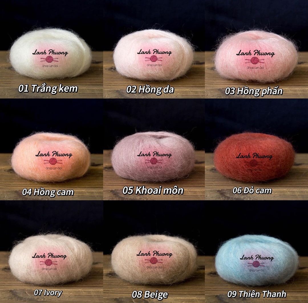 Len Susan Mohair Nam Phi Loại Xịn 20gr
