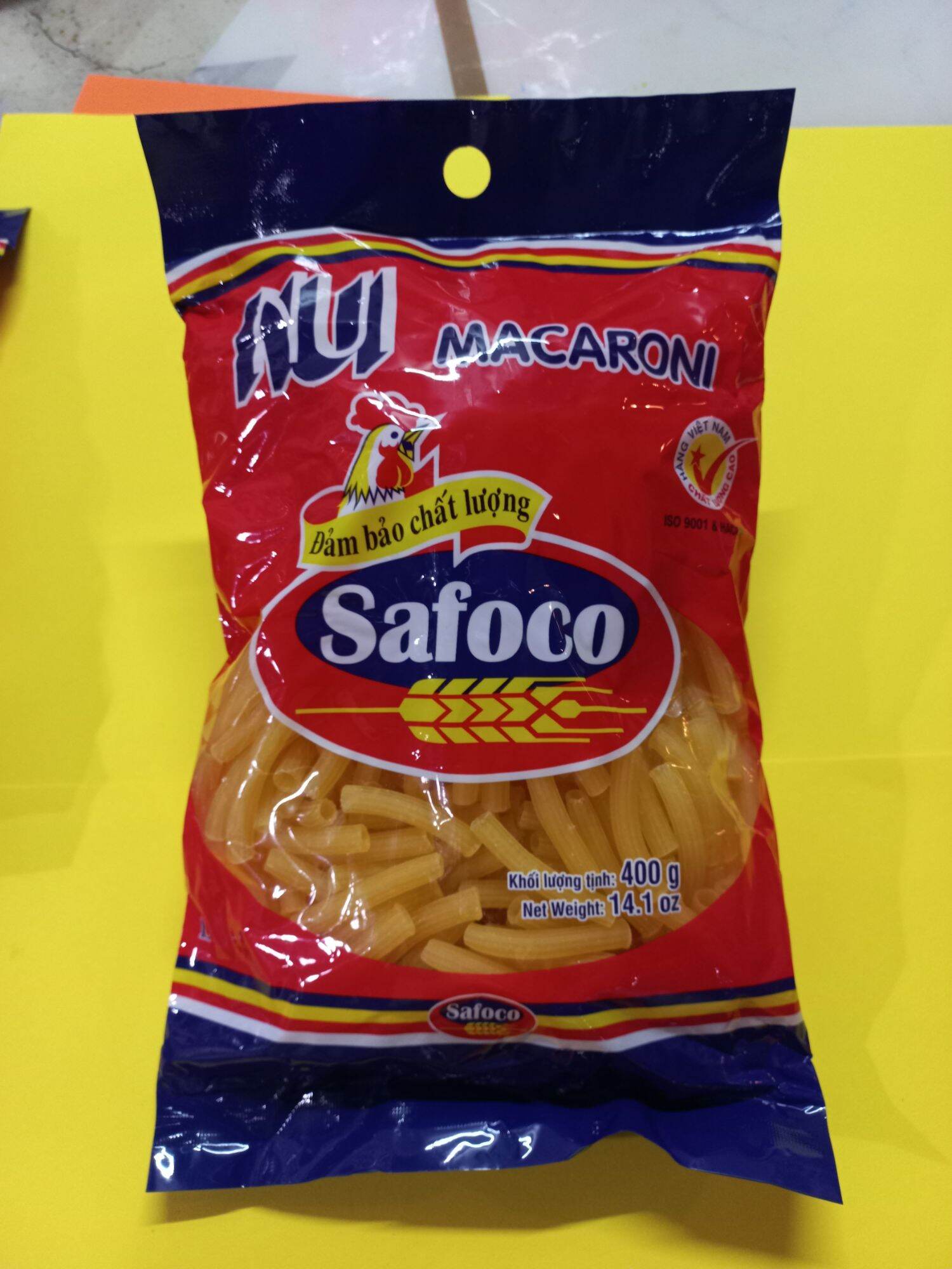 Nui ống dài hiệu safaco 400g