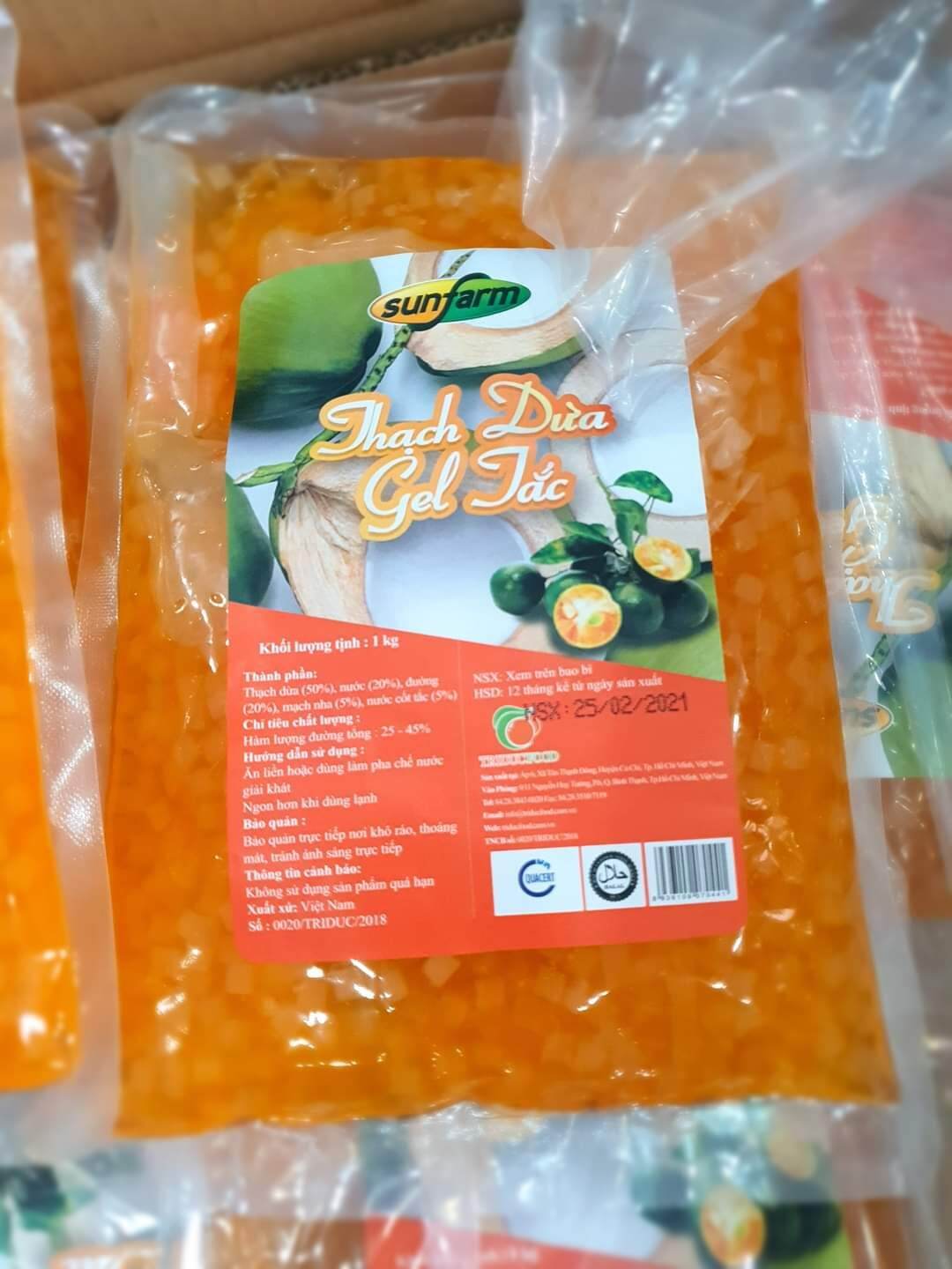 Thạch dừa gel tắc