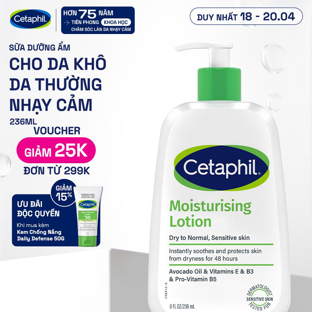 Sữa dưỡng ẩm toàn thân và da mặt Cetaphil Moisturizing Lotion 236ml