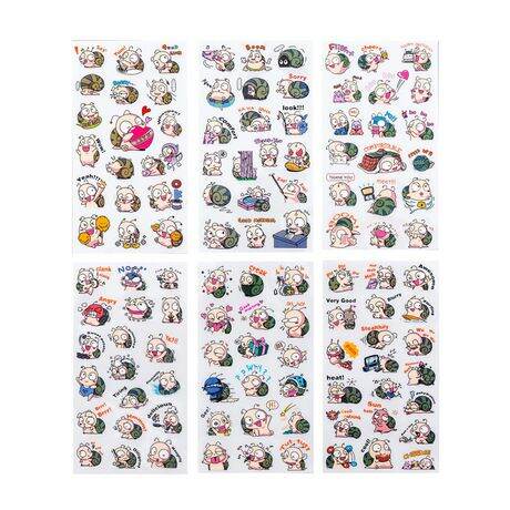 Set 6 tấm sticker ốc sên