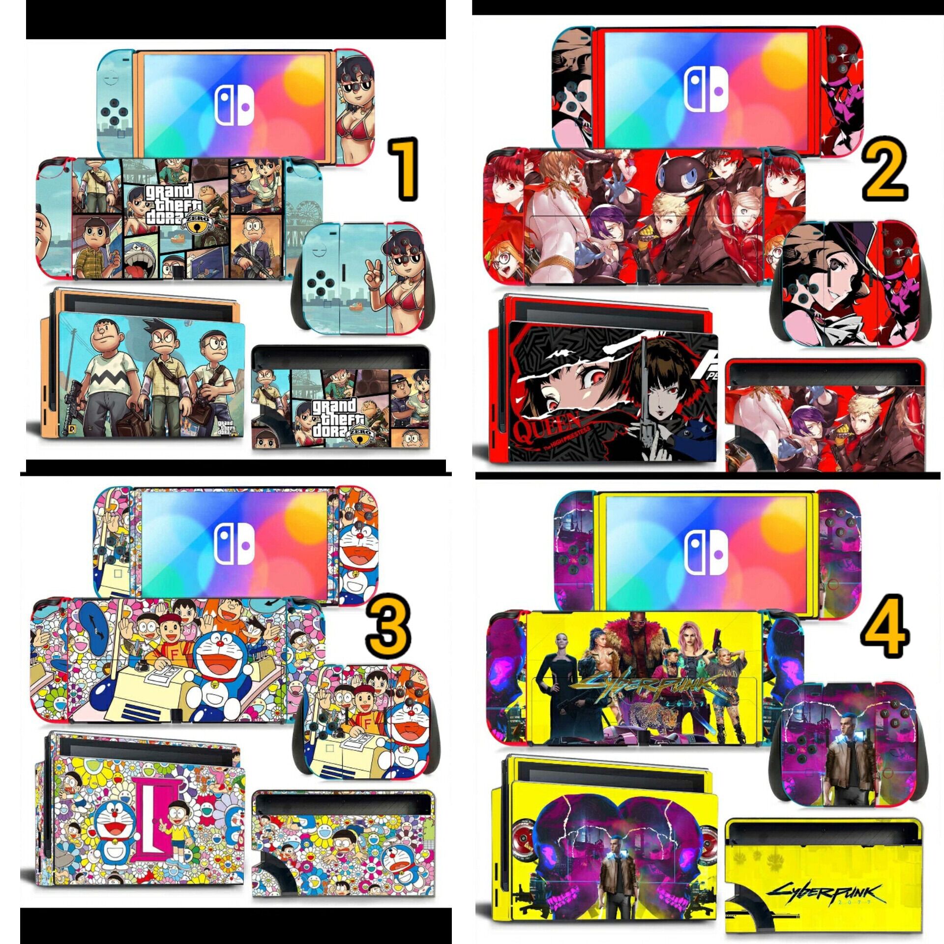 Dán Skin máy nintendo Switch Oled và dock xuất hình nintendo switch oled