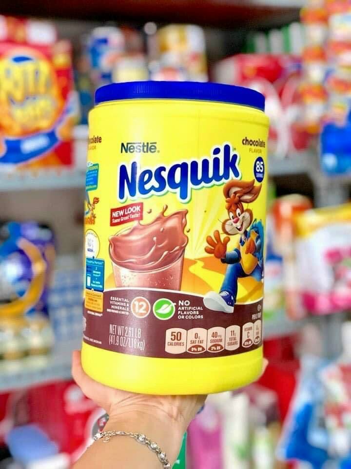 Bột sữa sô cô la Nesquik của Nestle hộp 1,19 Kg