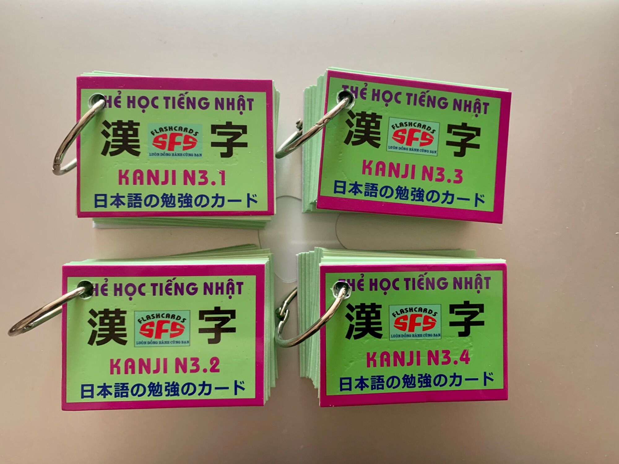 Flashcard Kanji N3- thẻ học kanji N3 tiếng Nhật có ép plastic chống nước