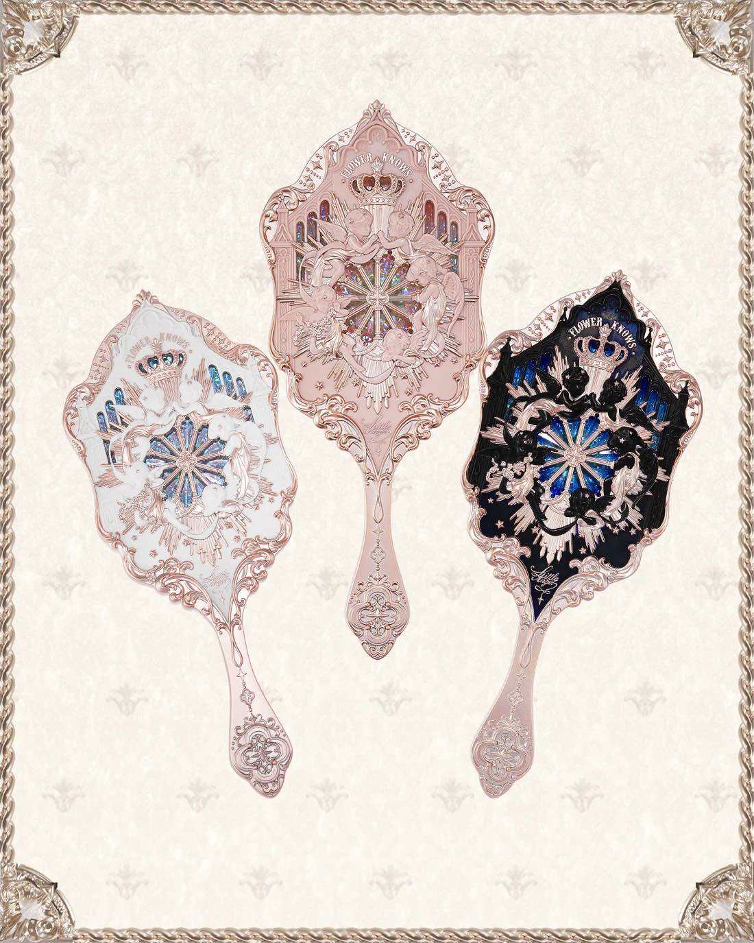 SẴN Gương cầm tay Hoa biết bộ sưu tập thiên thần Flower Knows Little Angel Series Flowerknows Hand Mirror siêu xinh flower knows