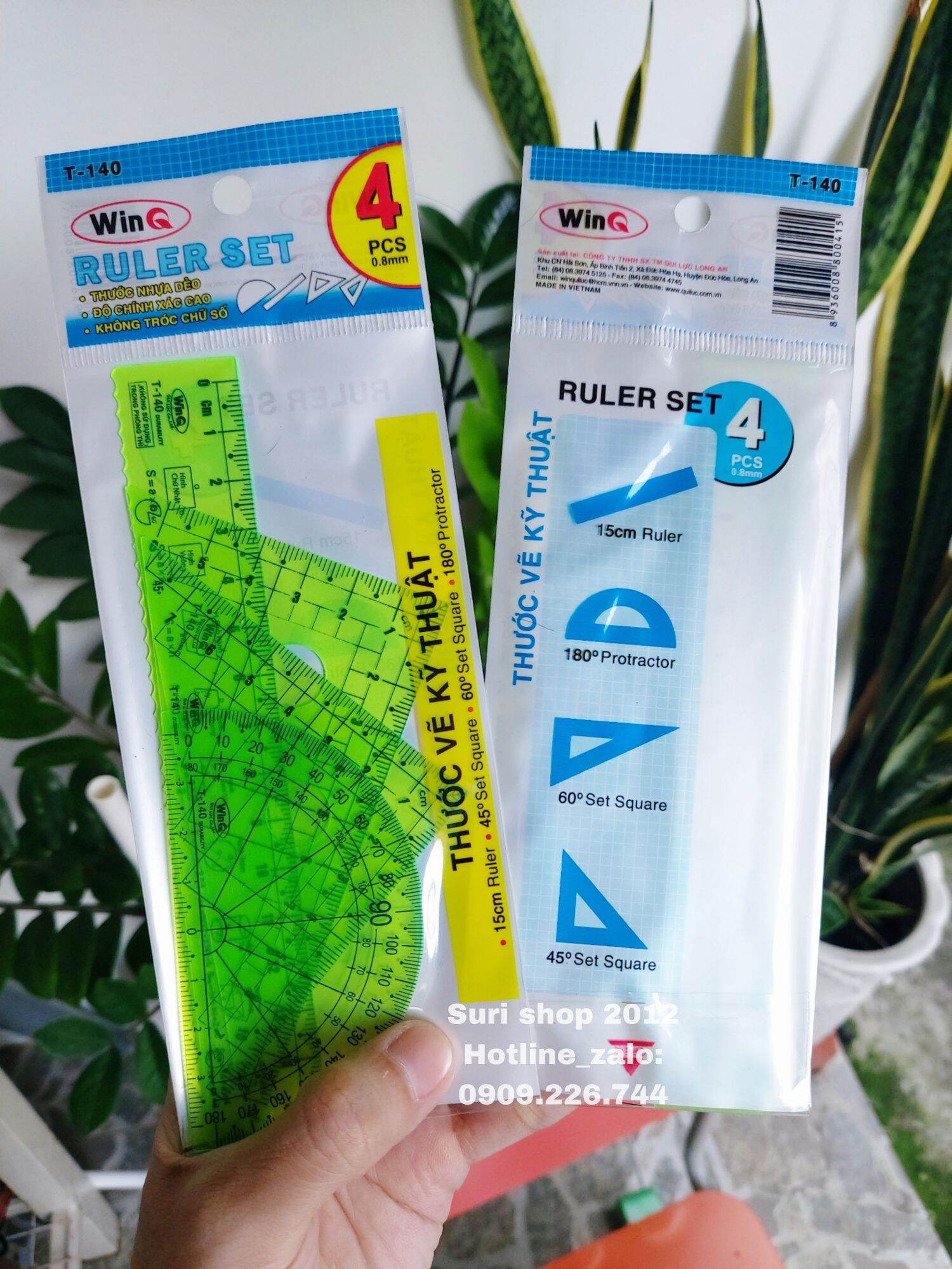 Bộ thước nhựa Winq T-140