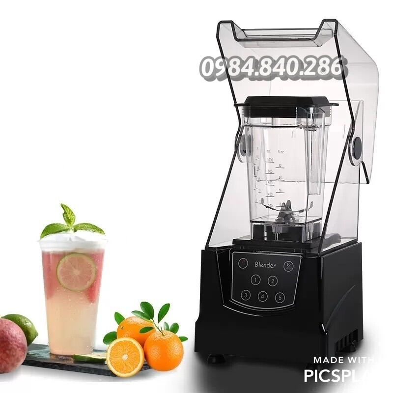Máy xay sinh tố công nghiệp Blender 1200W kèm hộp chống ồn