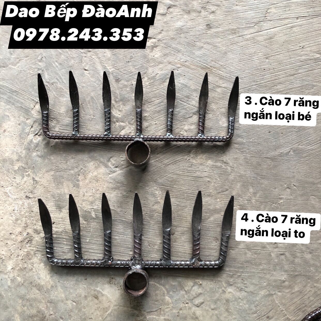 Cào ruộng 5 răng 7 răng