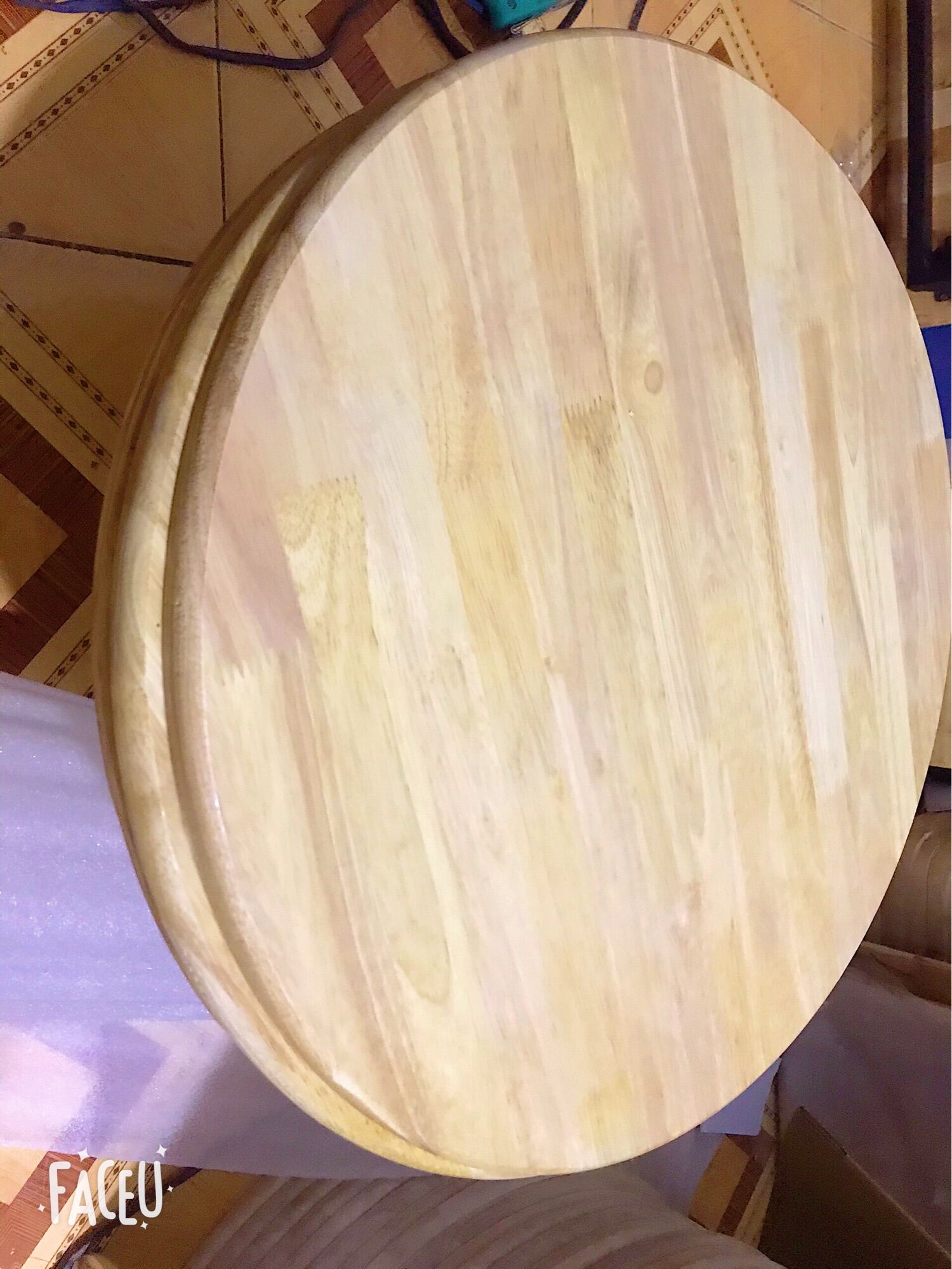 [HCM]Mặt Bàn Tròn Gỗ Cao Su (đường kính 60cm)