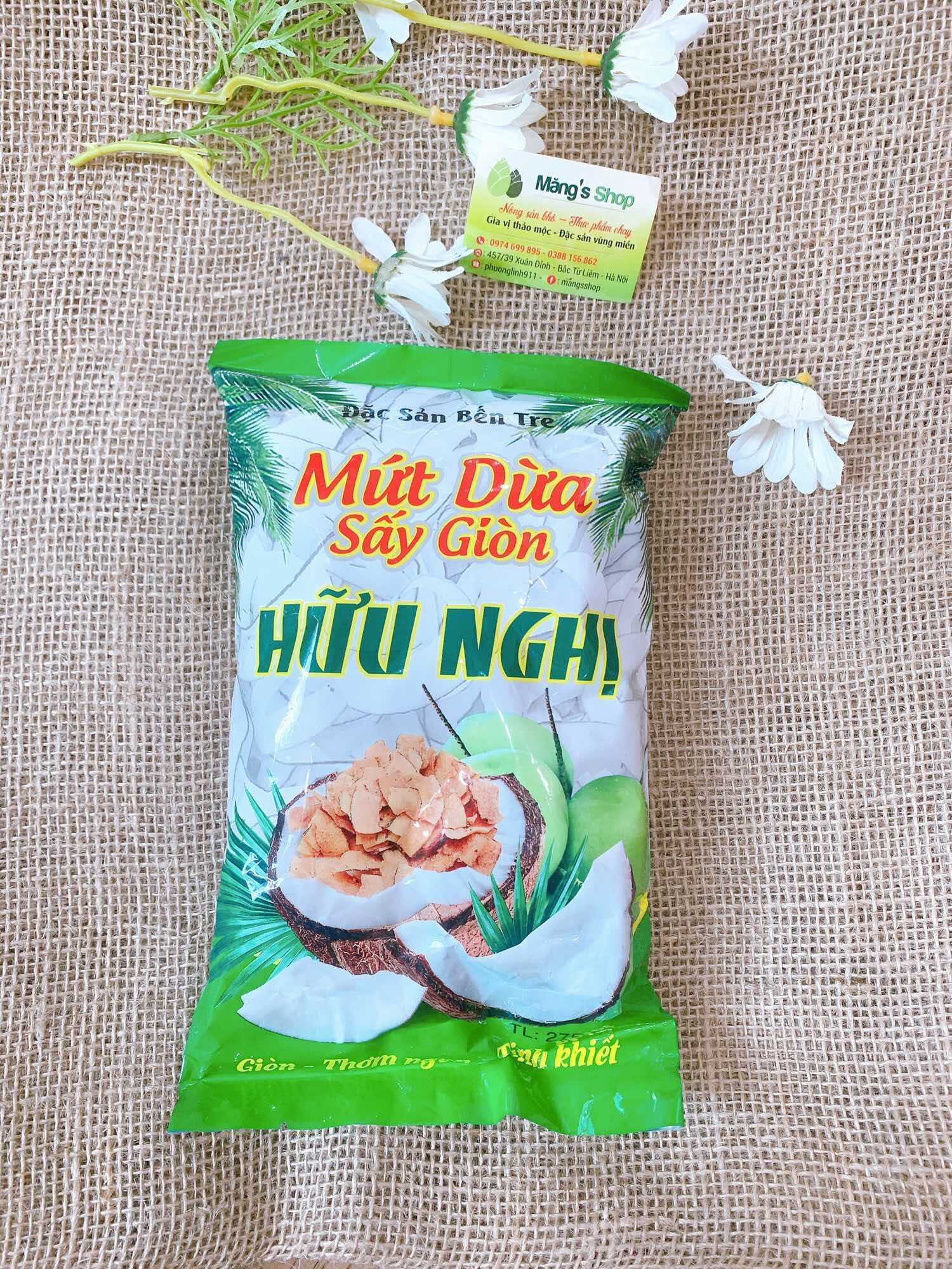 Dừa sấy giòn Hữu Nghị gói 275g