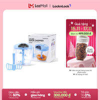 Dụng cụ băm rau củ/tỏi ớt bằng tay Lock&Lock CKS310BLU - Size L 900ml - Màu Xanh - 3 lưỡi dao thép không gỉ - Giới hạn 5 sản phẩm/khách hàng