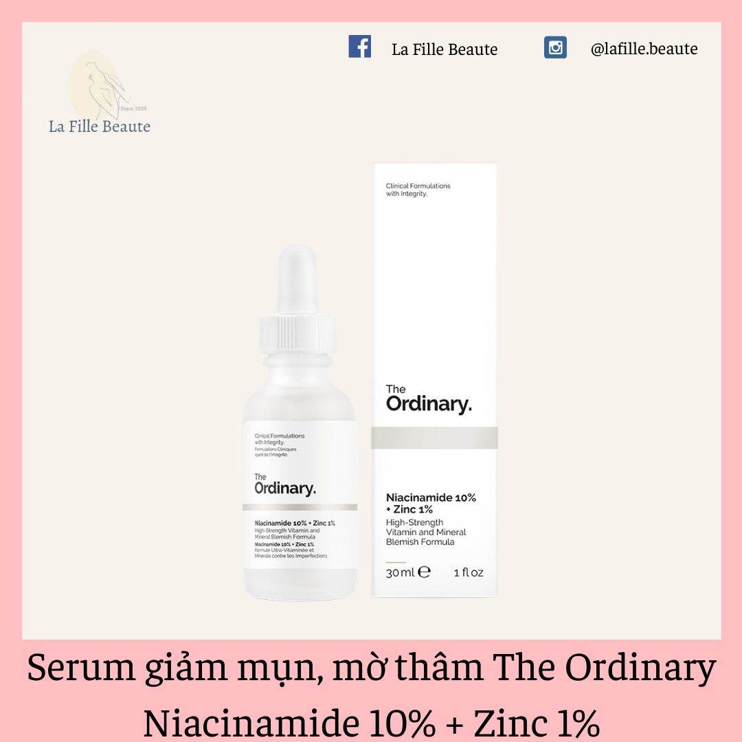 Serum Giảm Mụn Làm Sáng Da The Ordinary Niacinamide 10% + Zinc 1%