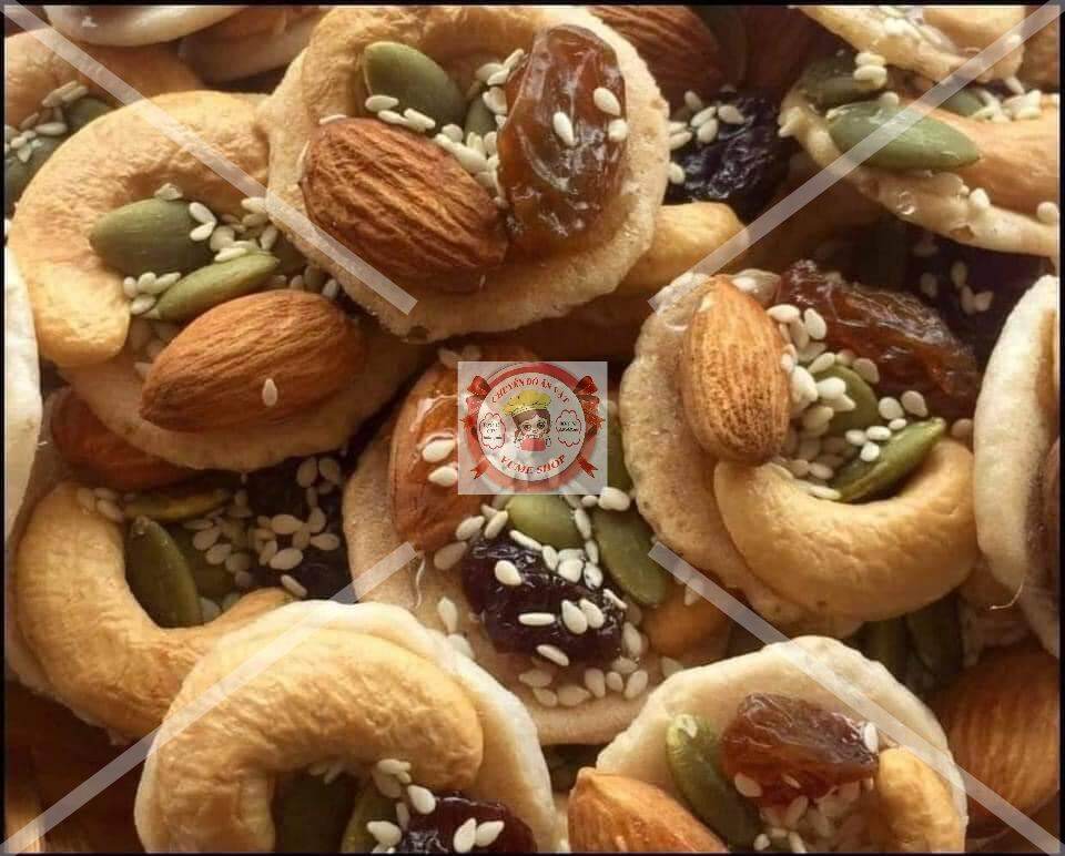 [300G] Bánh đồng tiền mix hạt điều- nho- hạnh nhân , sự kết hợp của ngon+ bổ+ tiết kiệm