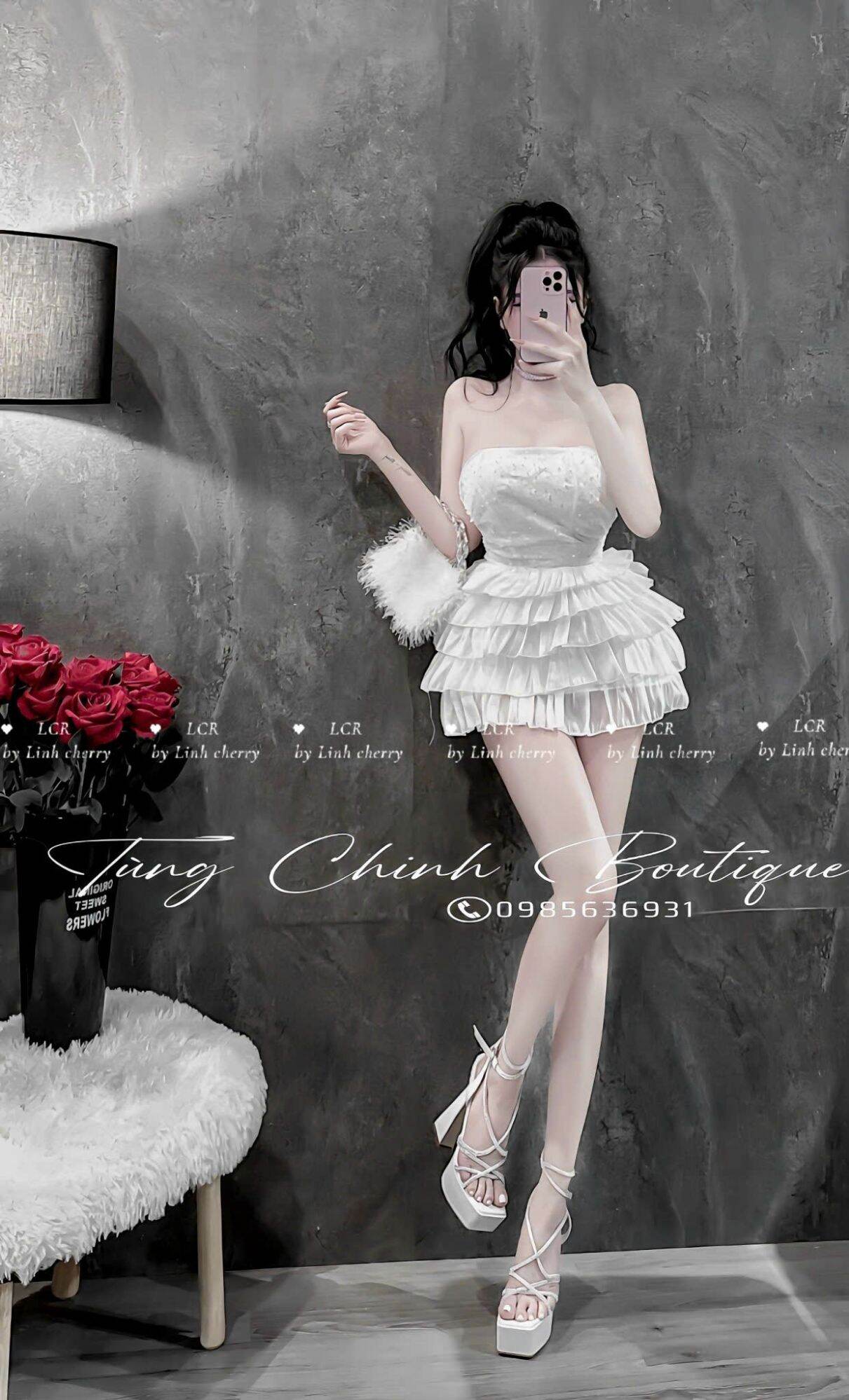 Đầm xinh lưới tầng kim tuyến có mút lót quần có dây vai trong cực xinh dễ thương, chất nhung kim sa phối tơ nến 3 màu Trắng đen hồng (Váy đầm thiết kế đẹp mê ly)