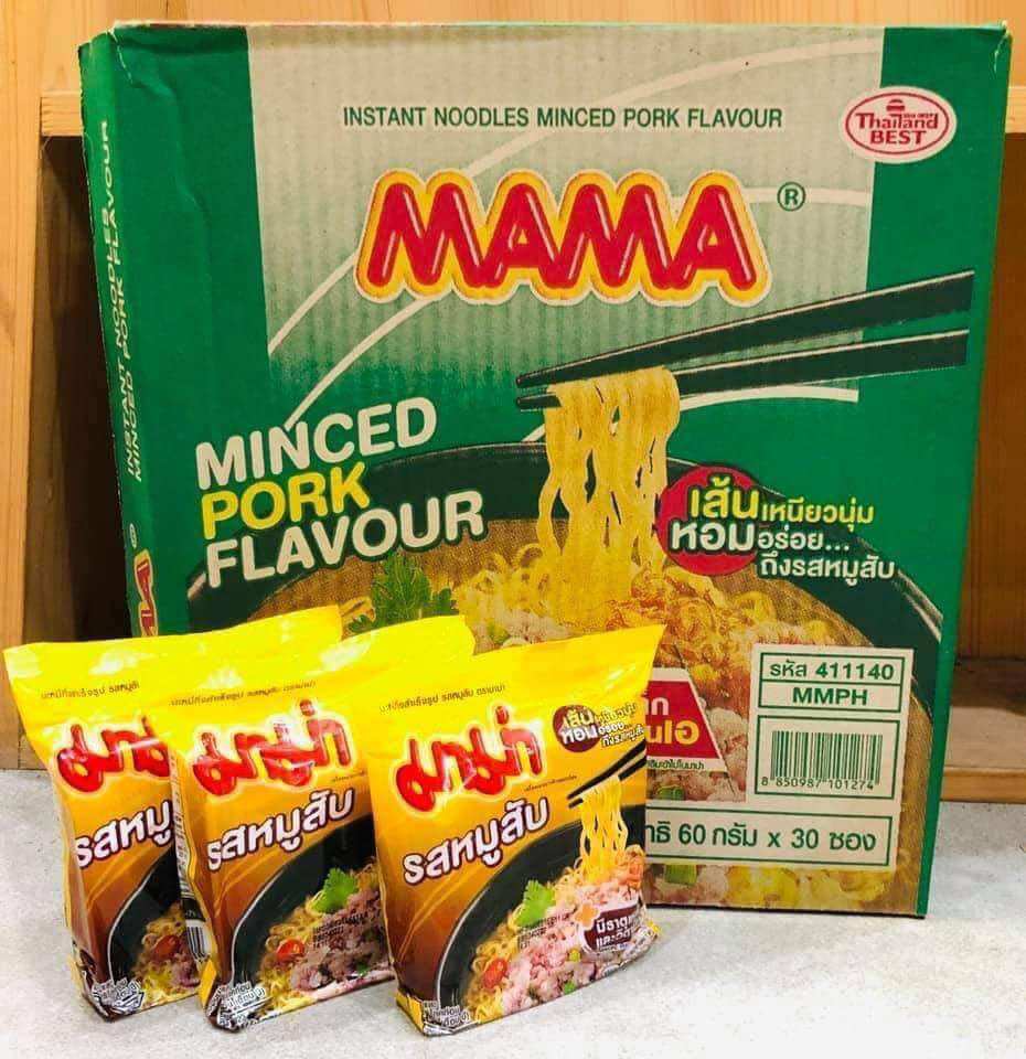 Thùng 30 gói mì MAMA thịt bằm thái lan