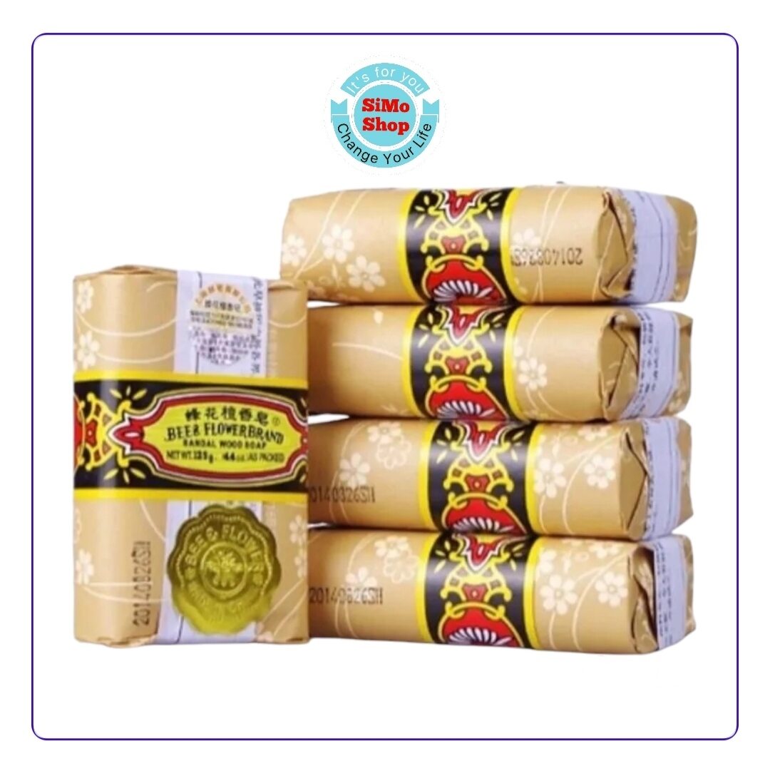 1 Hộp (4 cục) Xà bông trầm đàn hương Bee - Flower brand