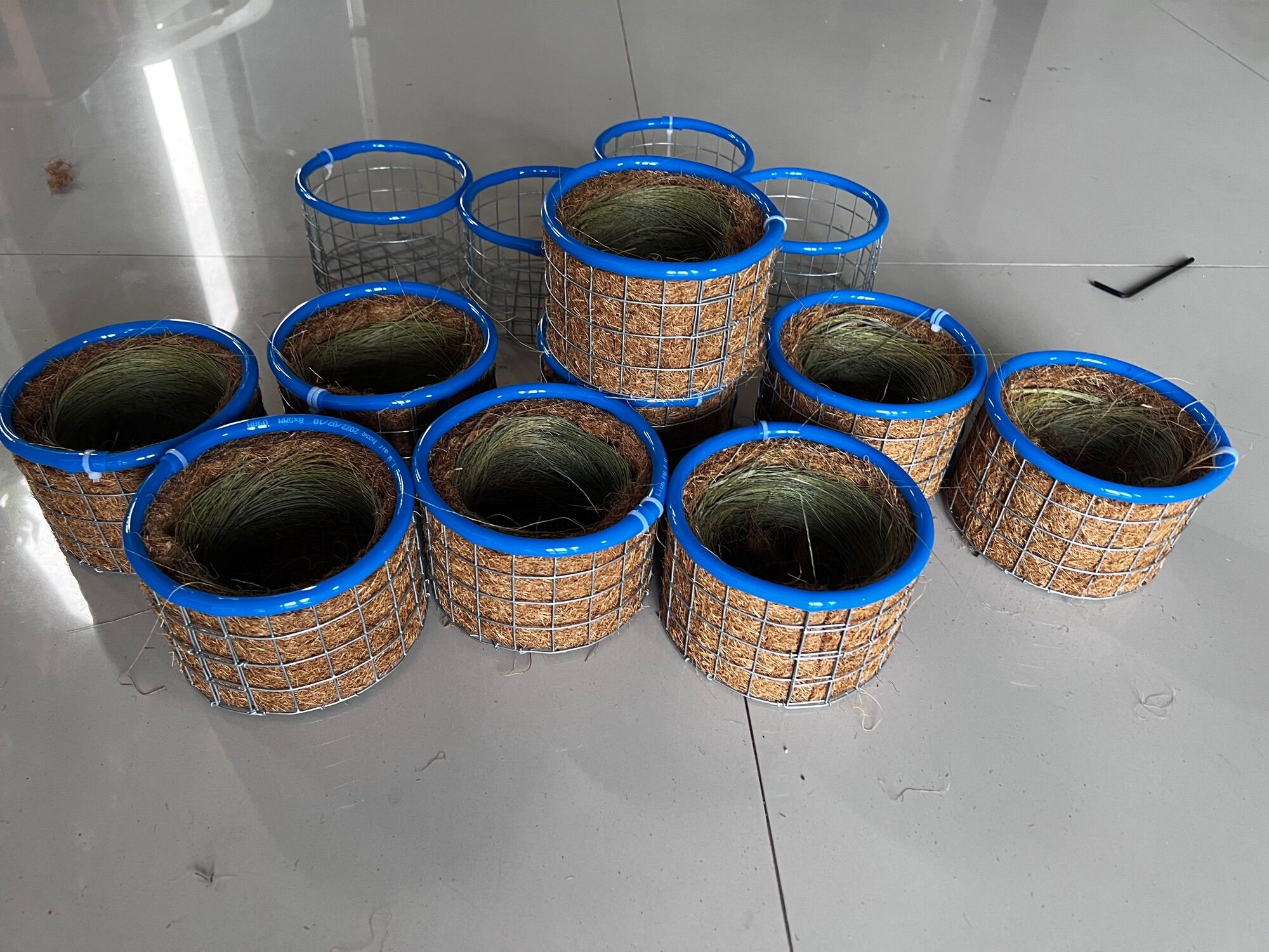 Tổ chim chào mào viền xanh  (tặng kèm bông đót và sơ dừa)