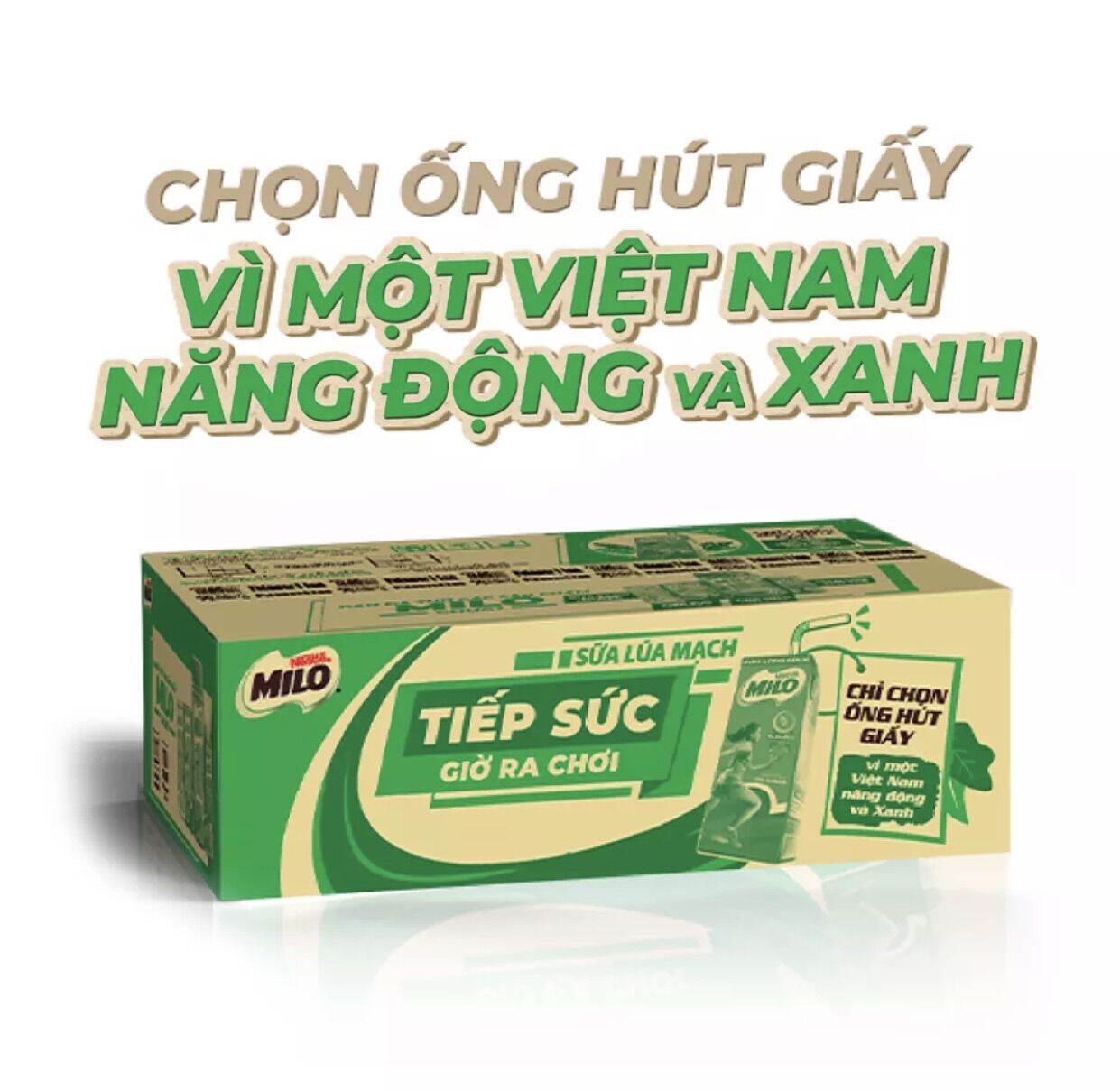 Lốc 4 hộp sữa milo có đường 180ml