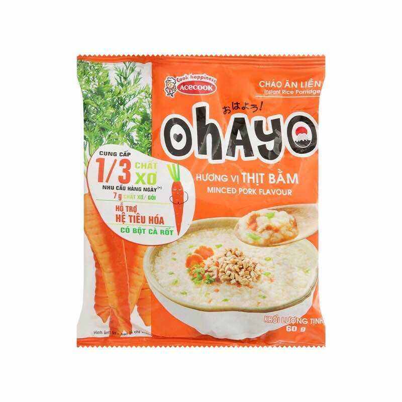 1 Gói Cháo OhaYO hương vị thịt bằm( gói 60g )