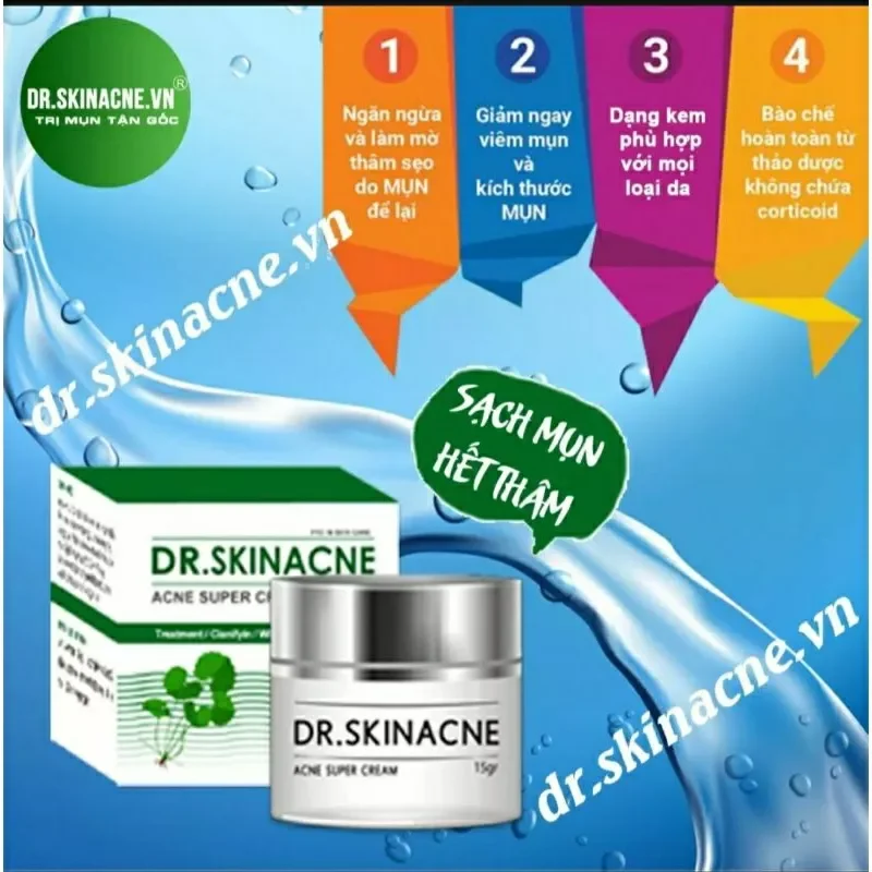 Kem xóa mụn Dr Skinacne chính hãng . date mới SX 2023