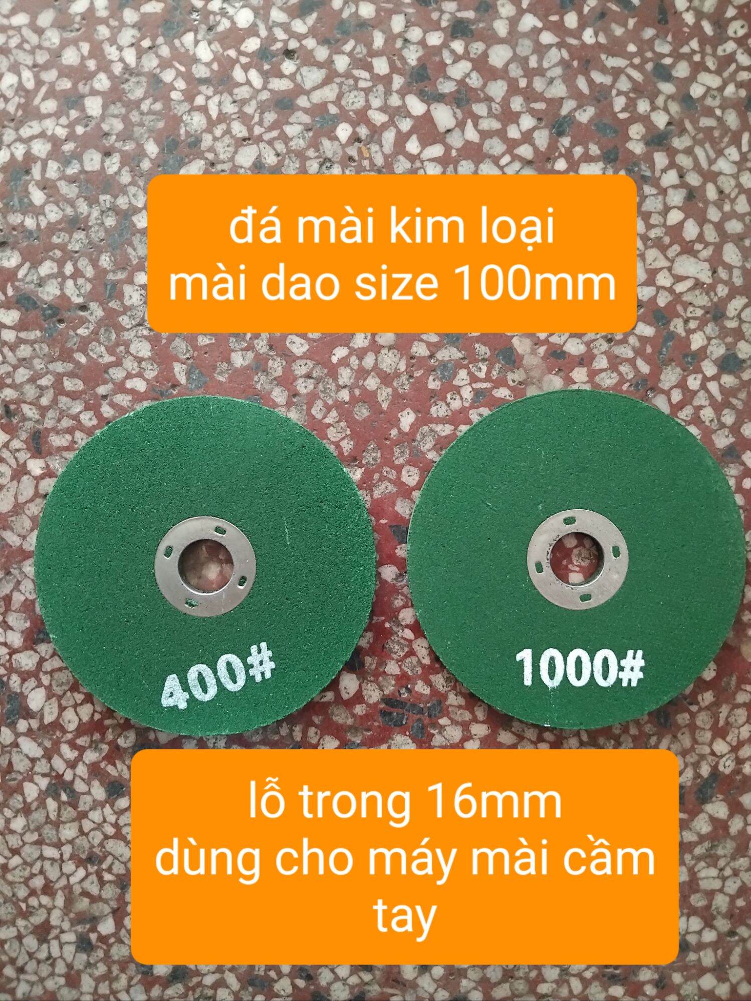 đá mài dao hạt mịn, mài kim loại, sử dụng máy cắt cầm tay