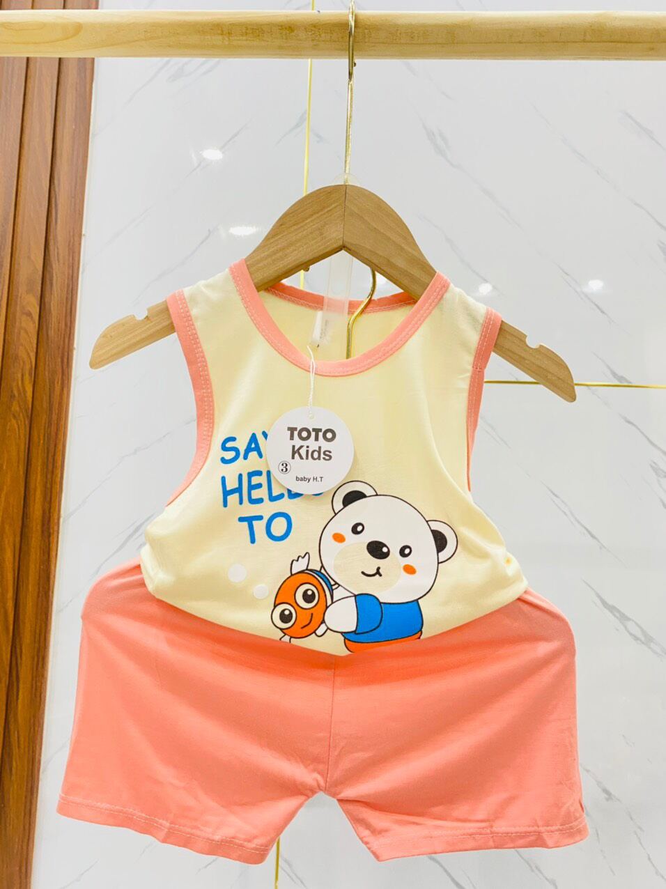 Đồ bộ sát nách bé trai bé gái từ 8-19kg (thanh lý xả kho)