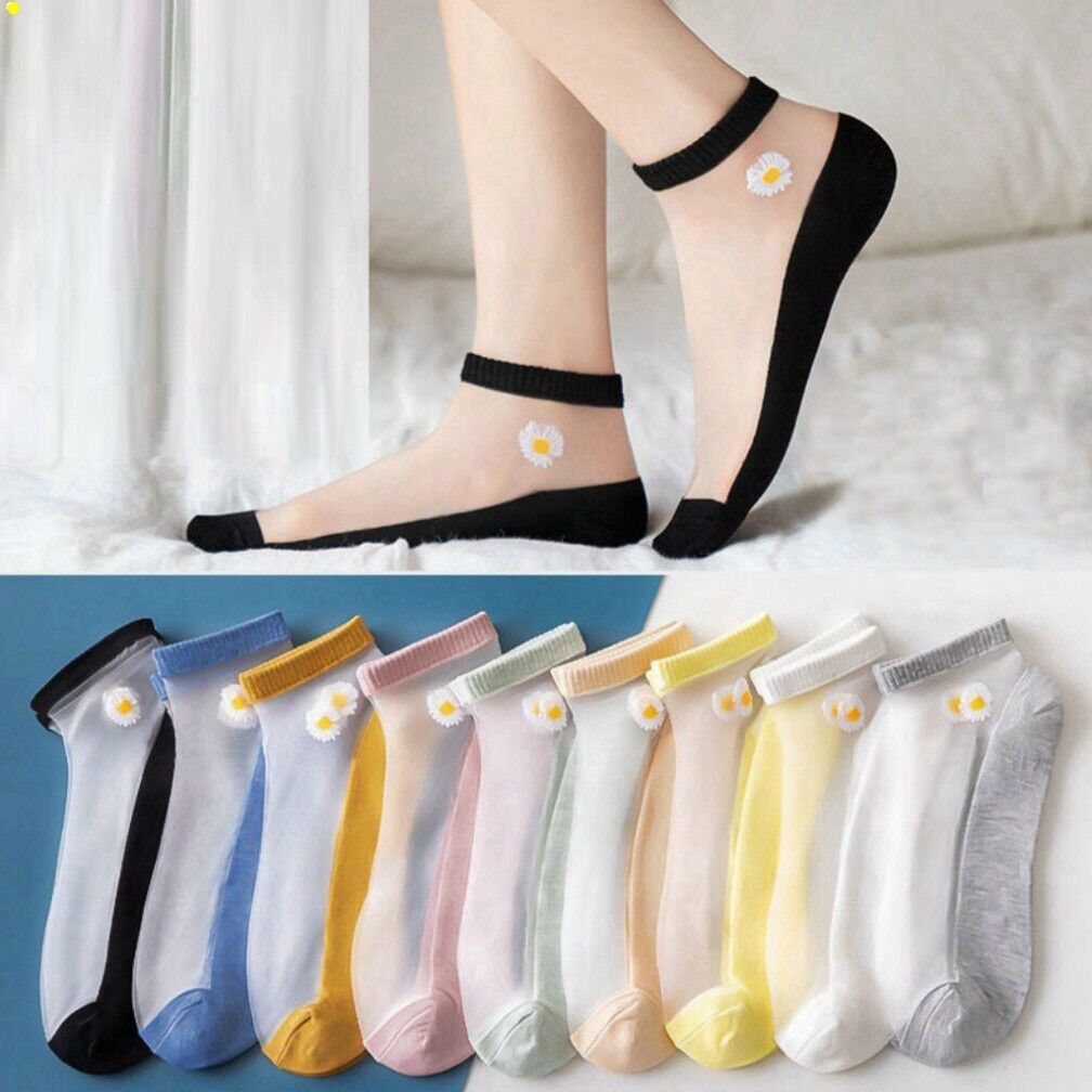 Combo 10 đôi tất lưới hoa cúc
