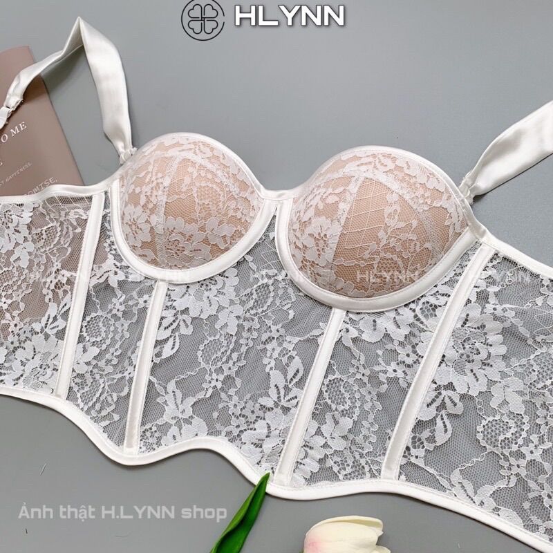 M149 Áo corset ren viền lụa sóng