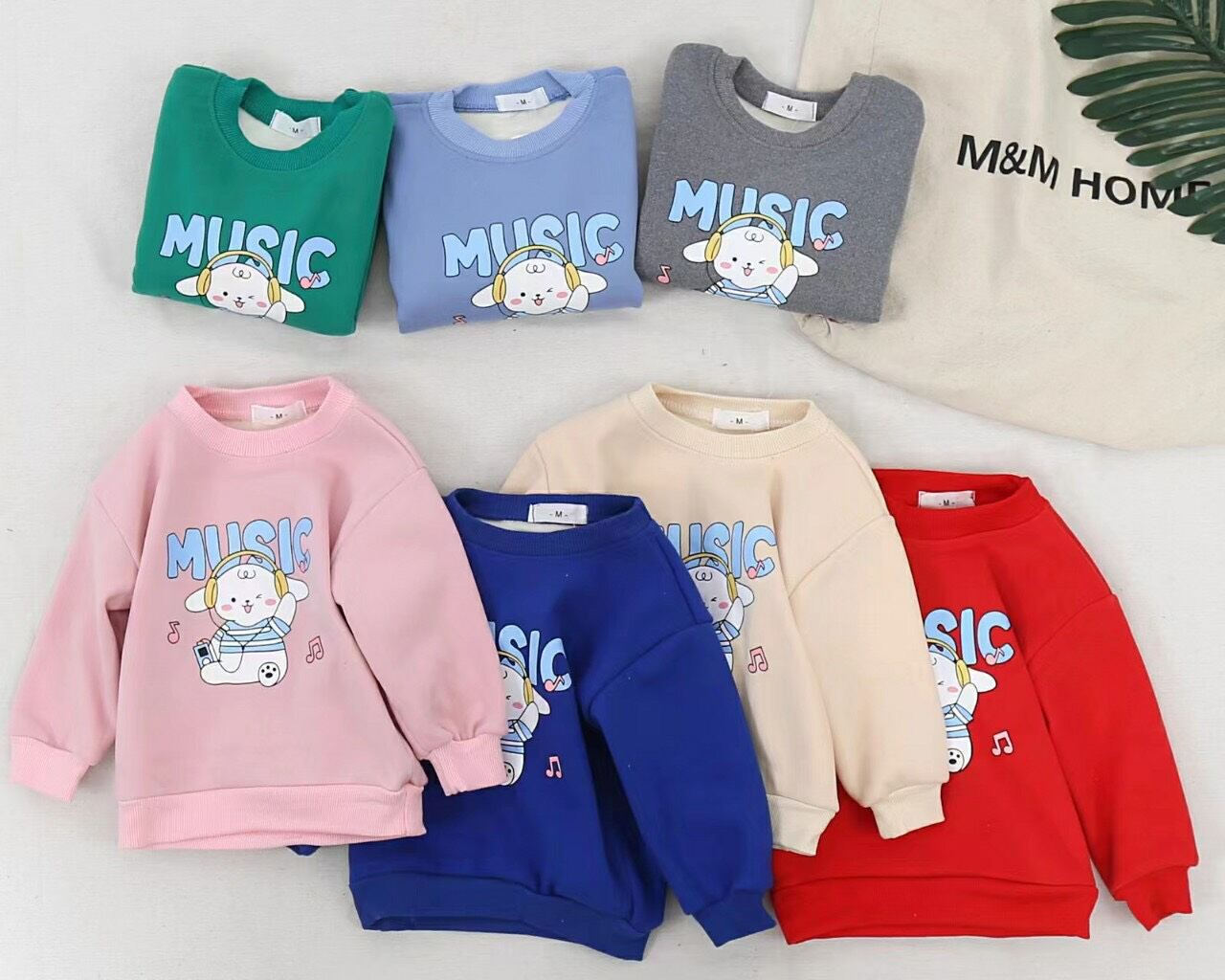 Áo hoodie lót nhung cho bé trai bé gái