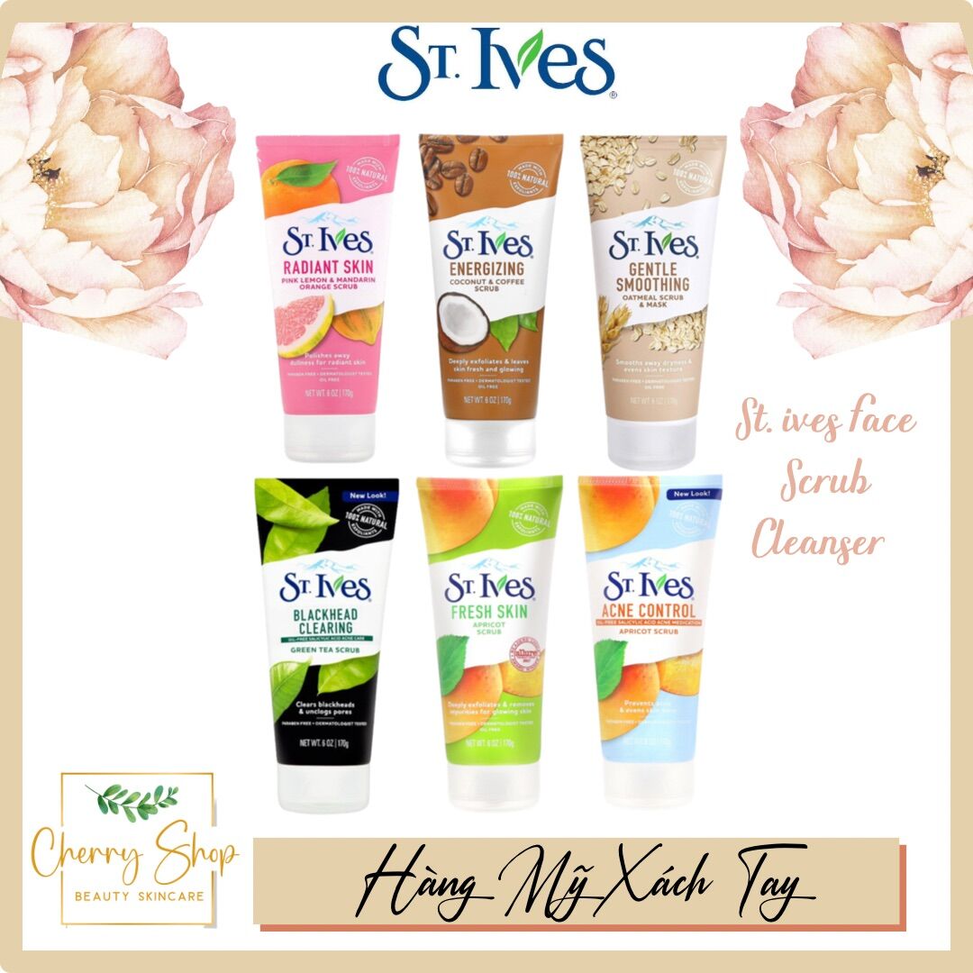 Sửa rửa mặt tẩy tế bào chết 100% thiên nhiên st.ives