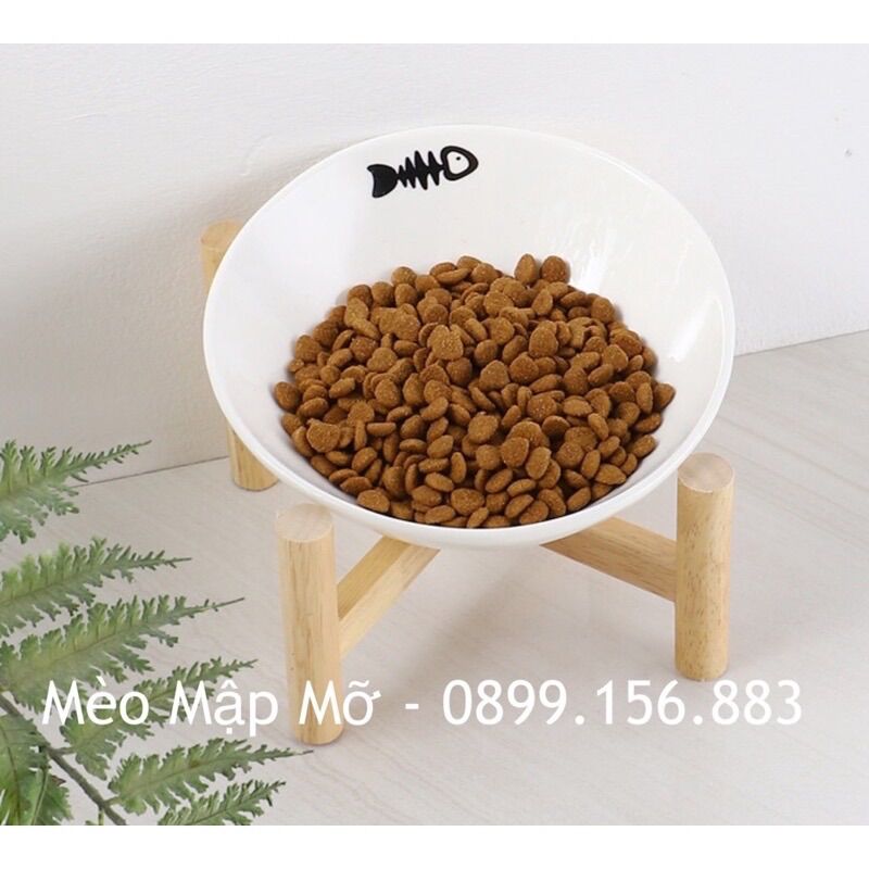 CHÉN ĂN CHỐNG GÙ CHO CHÓ, MÈO BÁT SỨ ĐẾ GỖ