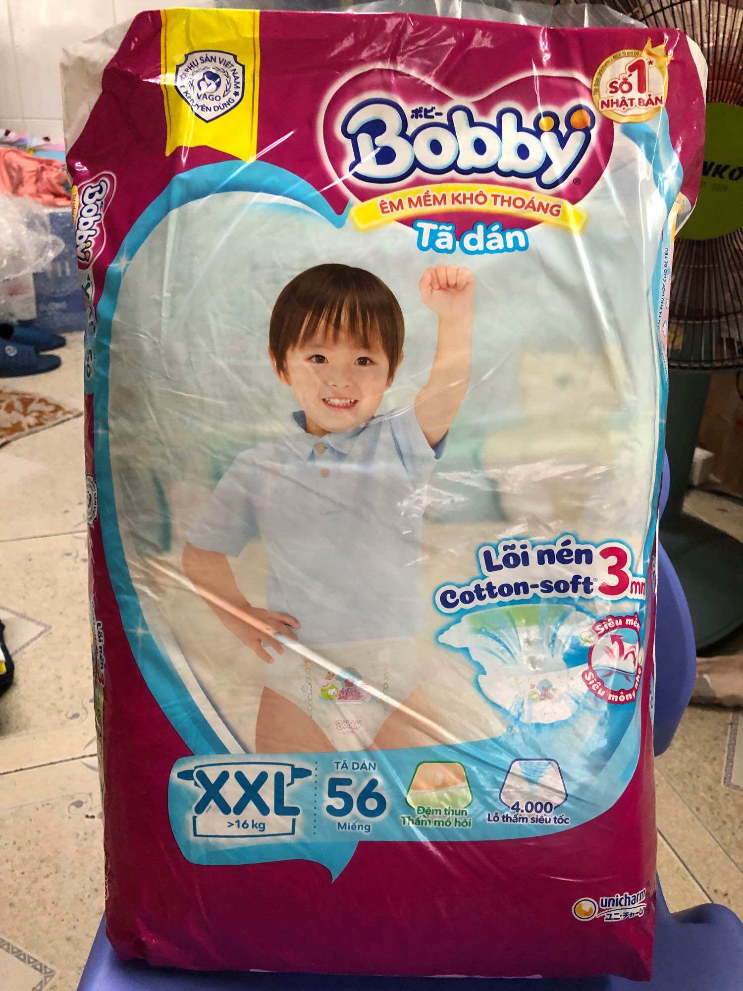 Tã dán bobby size Xxl56