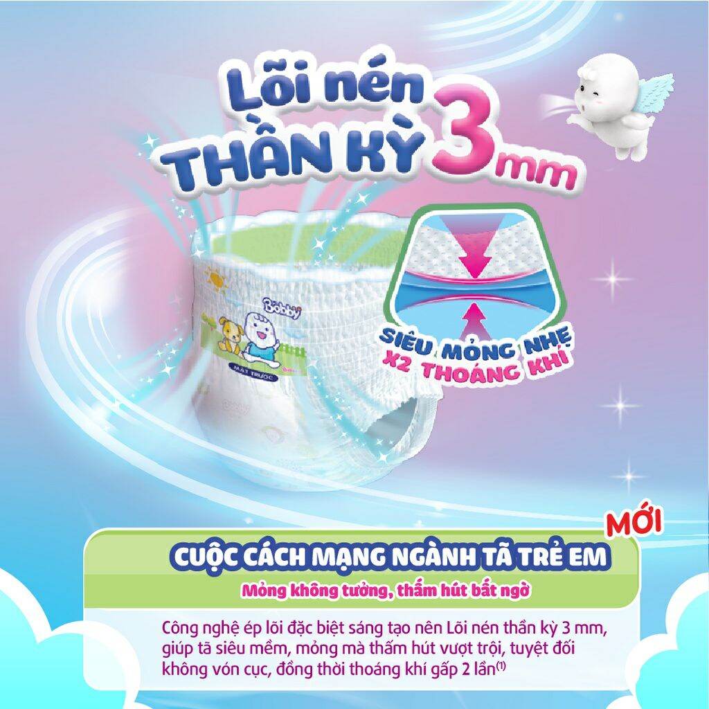 [HCM]Tã bỉm quần Bobby XL 12 miếng