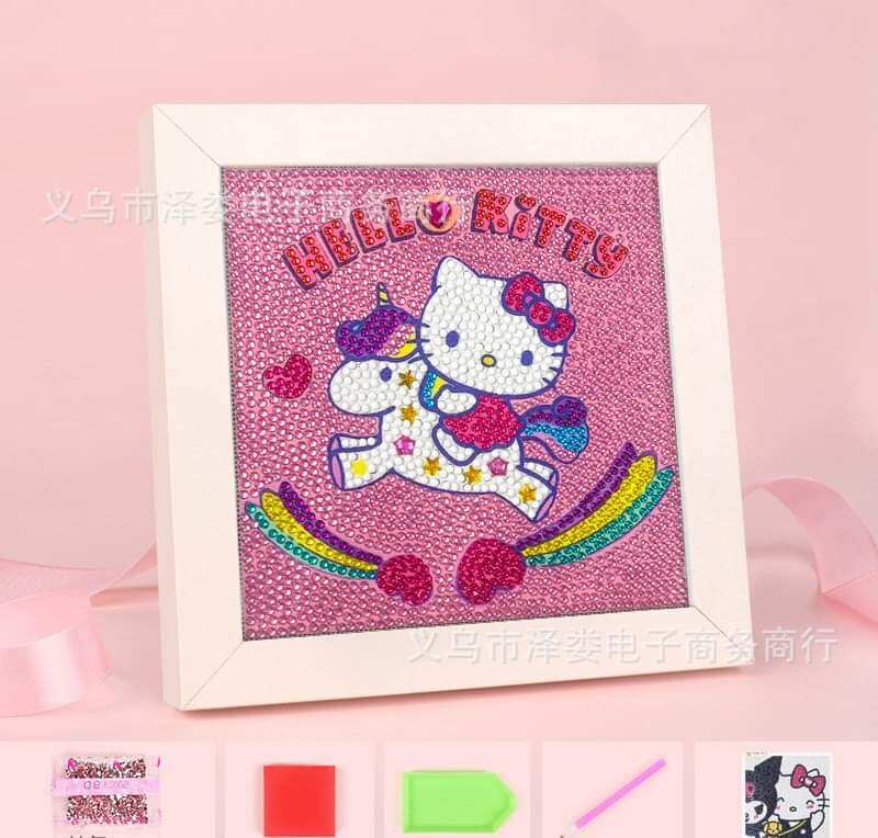 🌸TRANH ĐÍNH ĐÁ HELLO KITTY