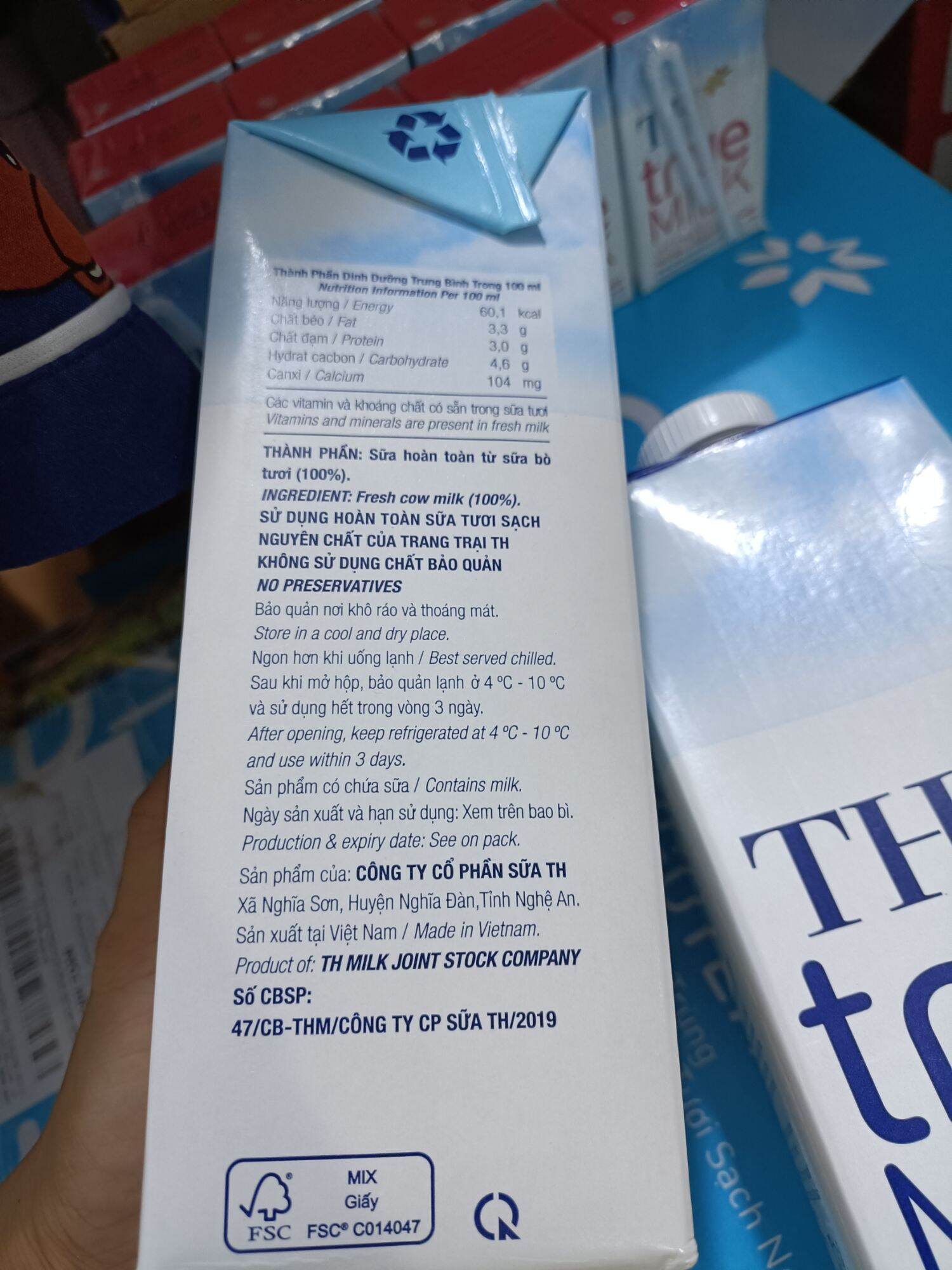 [HCM]Thùng Sữa tiệt trùng TH true milk 1 lít × 12 hộp ( Nguyên chất / Có đường / Ít Đường / Đủ Mùi )