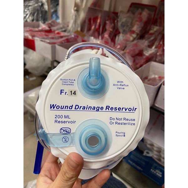 Bình dẫn lưu vết thương, bình dẫn lưu áp lực âm, bình hút áp lực âm 200,400ml