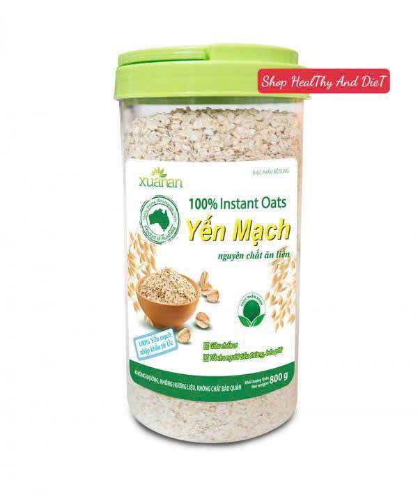 Yến Mạch Xuân An Nguyên Chất Ăn Liền Hủ 800gr Hoặc 2 Hủ 400gr - Tặng 2 Gói Y.Mạch