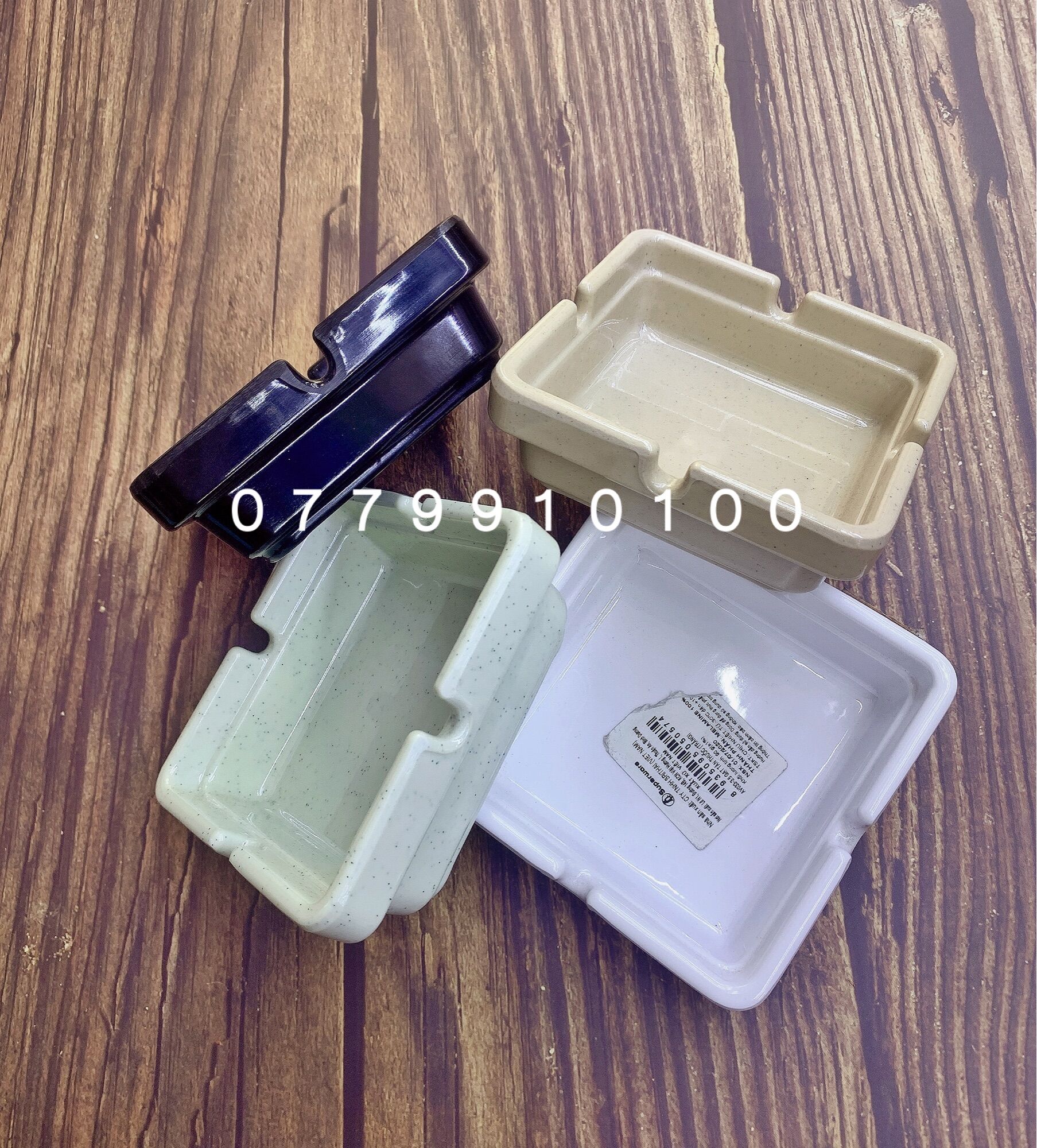 [HCM]Gạt tàn melamine Thailand vuông 9x9x3cm