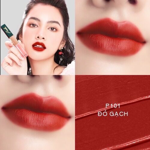 Son Siêu Lì 2 Đầu POSSHE P101 - Đỏ Gạch Bền Màu
