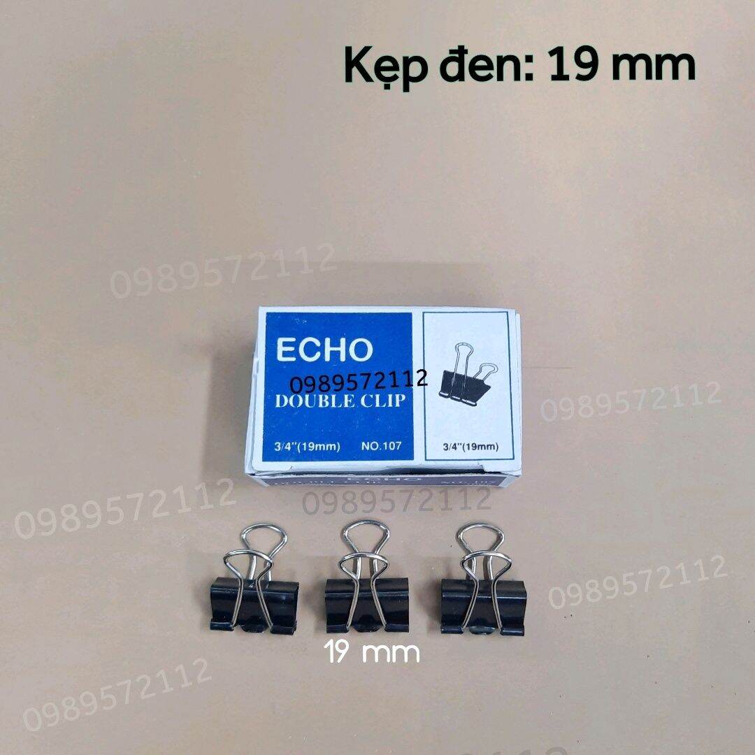 Kẹp giấy màu đen các cỡ 15mm-51mm.
