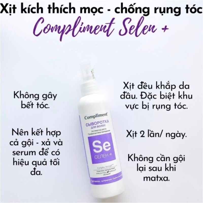 Xịt dưỡng mọc tóc và ngừa rụng tóc Compliment/150ml