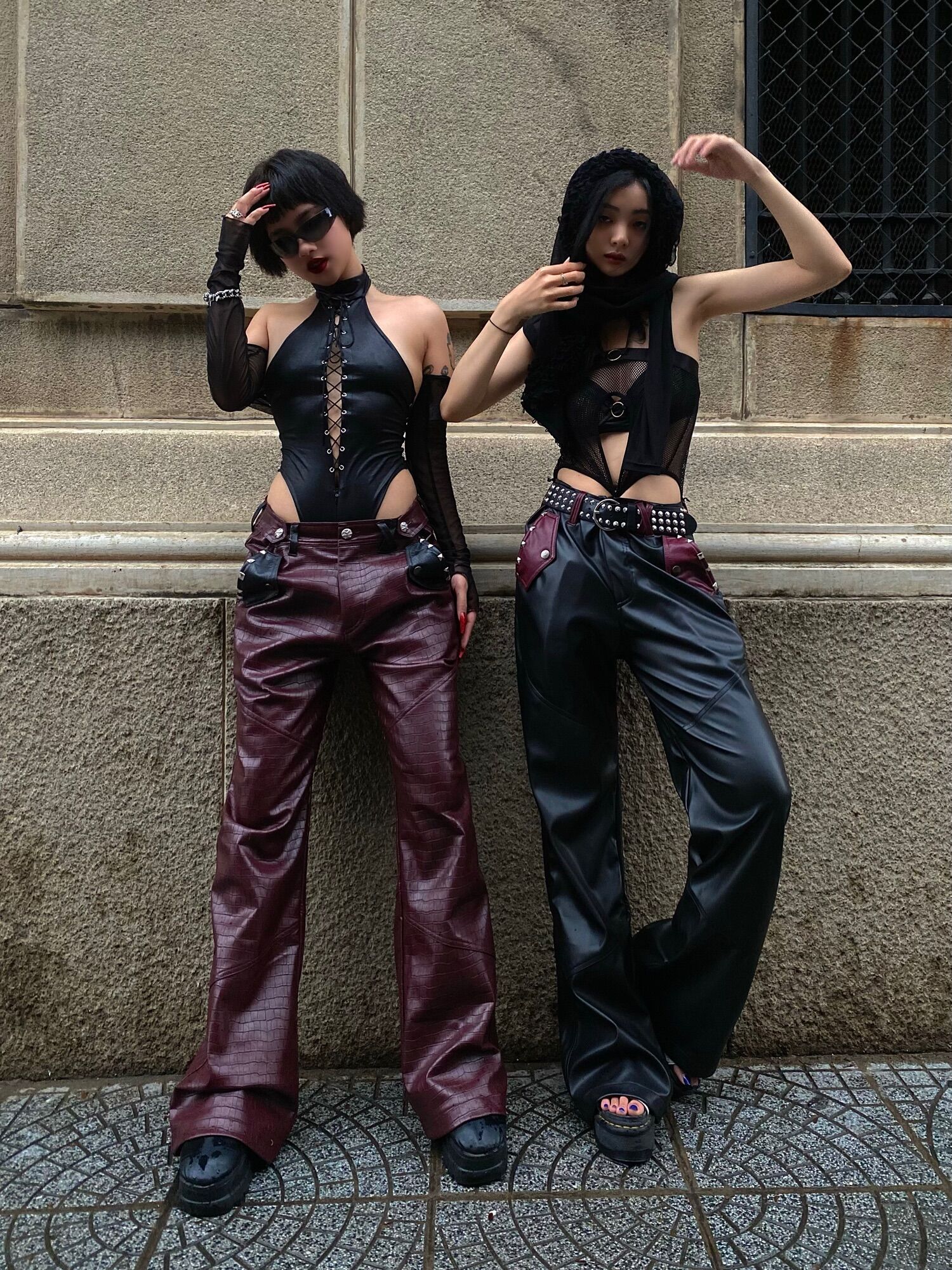 Rock star Black Leather Pants
