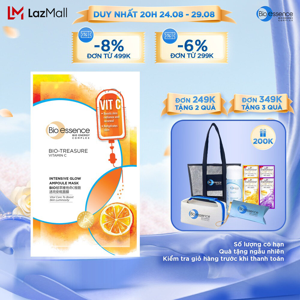 Mặt nạ giấy cấp ẩm và làm sáng da Bio-Essence Bio-Treasure tinh chất Vitamin C 20ml