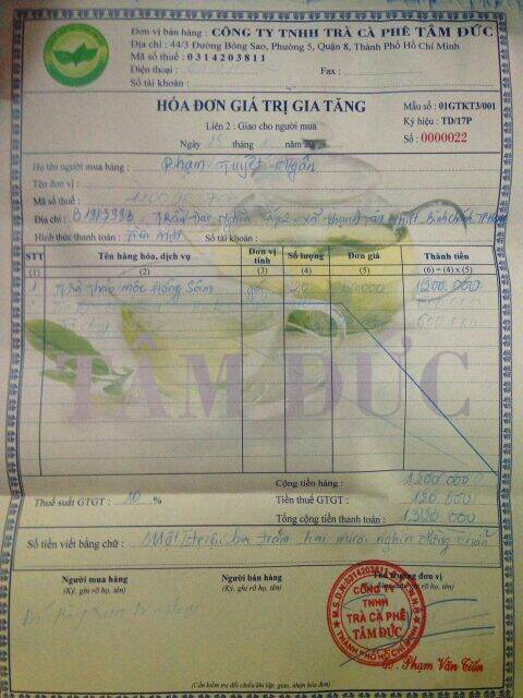 Trà thảo mộc Tâm đức