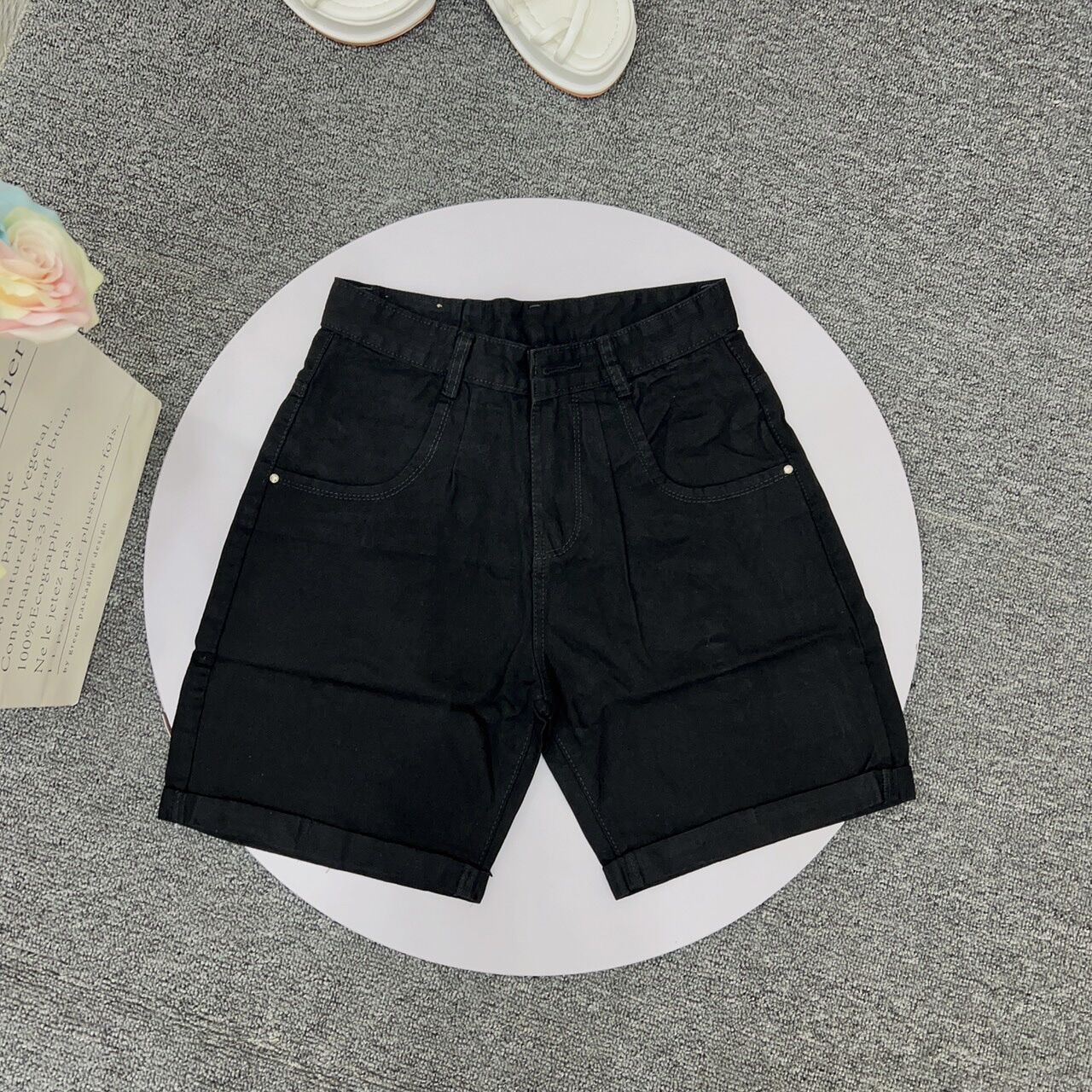 Quần Short Jeans ngố nữ