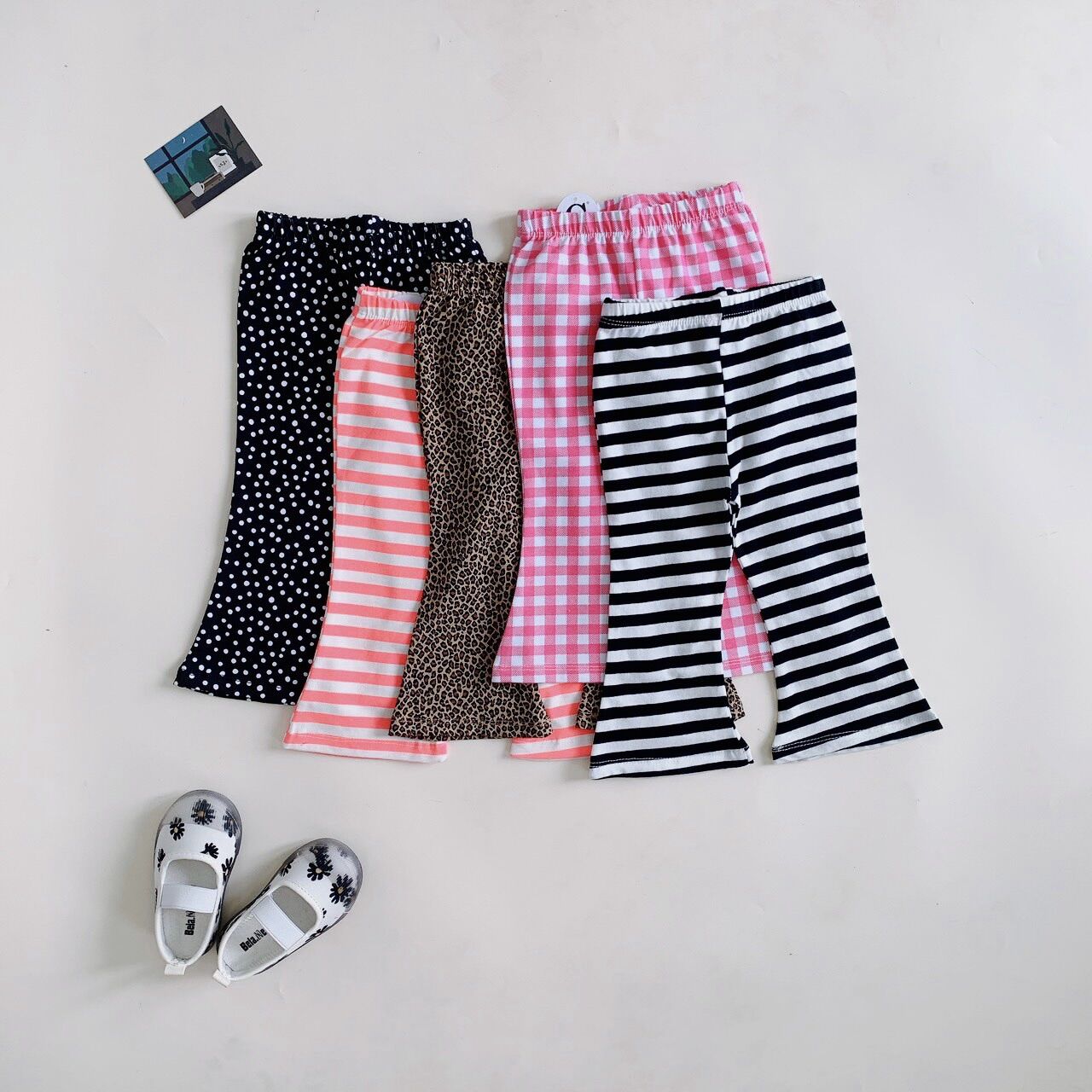 [Siêu Sale] [FreeShip] [Ảnh thật] (Size 9-28Kg) Quần ống loe bé gái vải cotton siêu đáng yêu