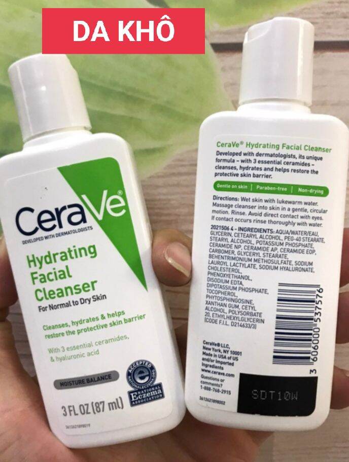 (HÀNG SẴN) SỮA RỬA MẶT CERAVE BẢN MỸ 87ml